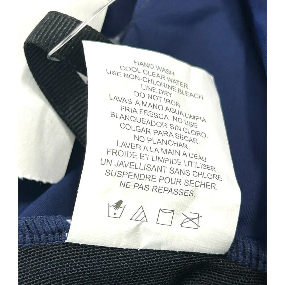 New Womens Swim Bottom Navy Boy Shorts Size 14 Summer Beach Vacation 1043H3 - Picture 9 of 9